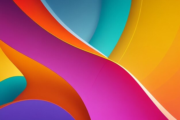 Colorful background with curve and light composition