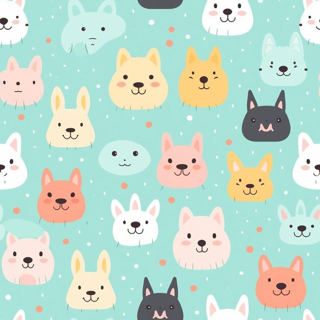 Photo a colorful background with a cute little kittens on it