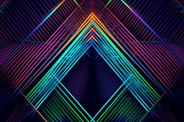 A colorful background with a diamond in the middle