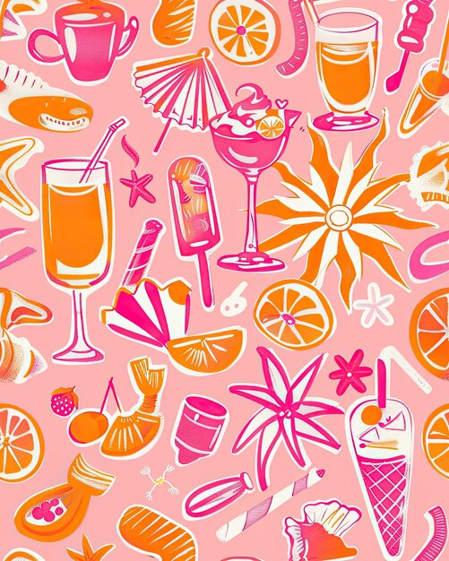 Photo a colorful background with different cocktails and drinks