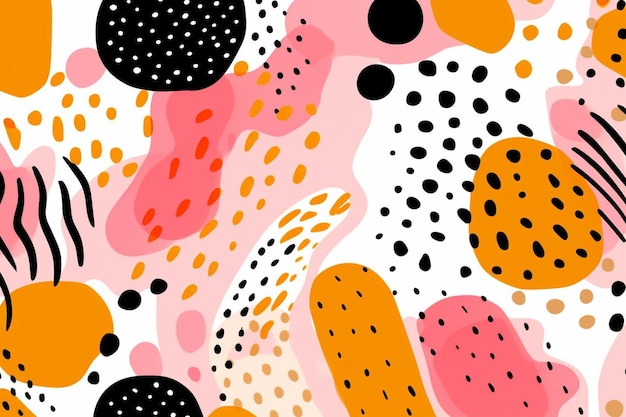 A colorful background with different colored dots and dots