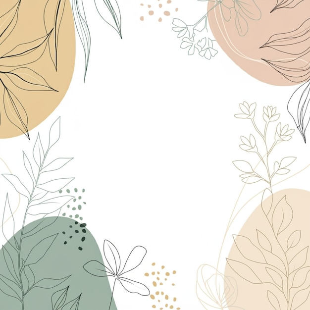 a colorful background with different colored flowers and leaves