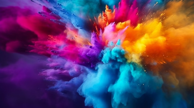 Colorful background with explosion of colors