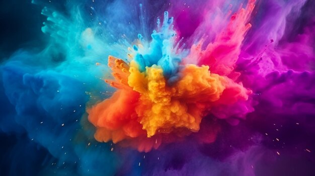 Colorful background with explosion of colors