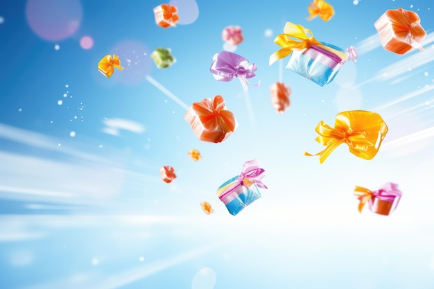 Photo colorful background with festive sweets