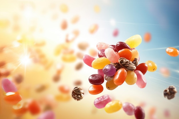 Colorful background with festive sweets