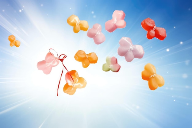 Colorful background with festive sweets