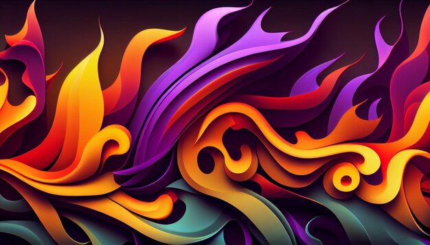 Colorful background with a flame pattern