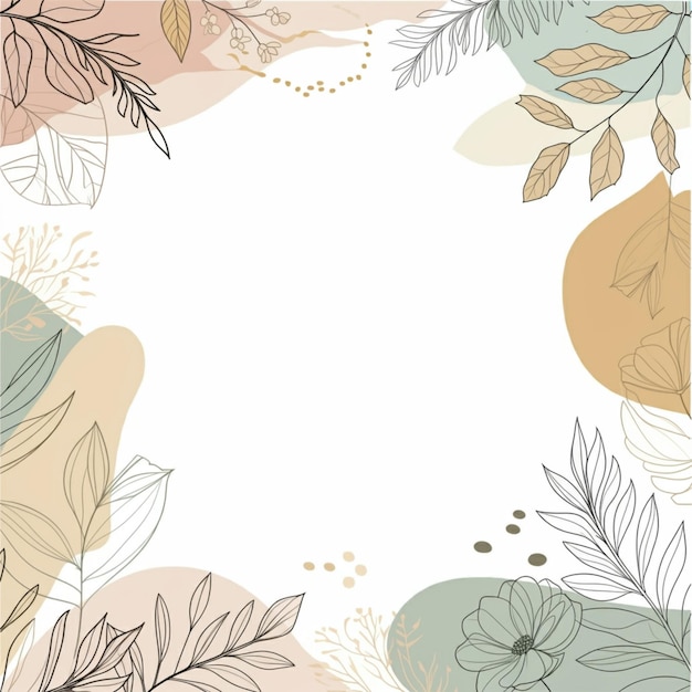 色とりどりの花のパターンと 春という言葉