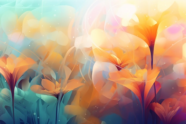 A colorful background with a flower pattern.