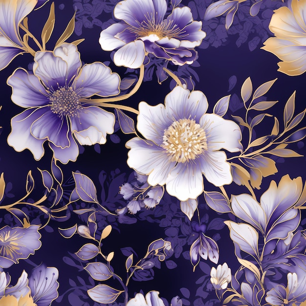 A colorful background with flowers and leaves and flowers.