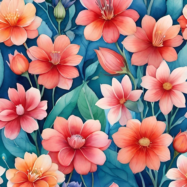 Photo a colorful background with flowers