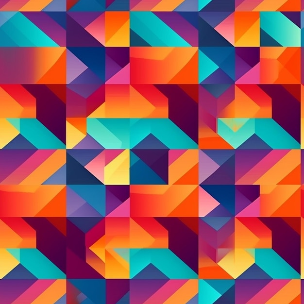 A colorful background with a geometric pattern in the middle.