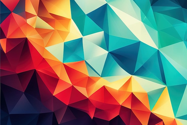 Colorful background with geometric shapes Abstract Geometric backgrounds full