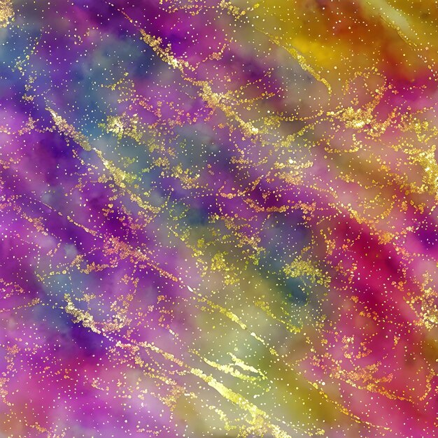 A colorful background with a gold and purple background