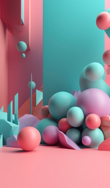 A colorful background with a large number of balls.