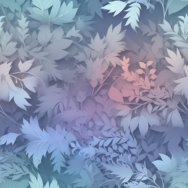 A colorful background with leaves and flowers.