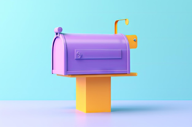 Colorful background with letters in mailbox