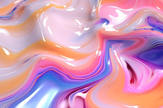 a colorful background with a liquid texture.