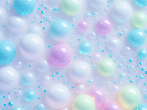 A colorful background with a lot of bubbles.