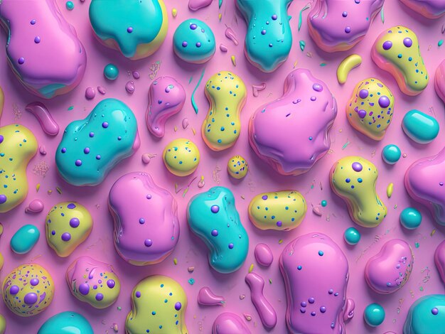 Красочный фон с множеством разноцветных конфет.