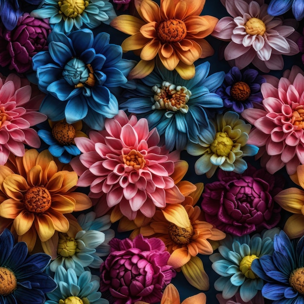 A colorful background with a lot of flowers