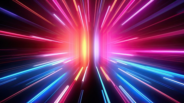 A colorful background with a multicolored light streaks.