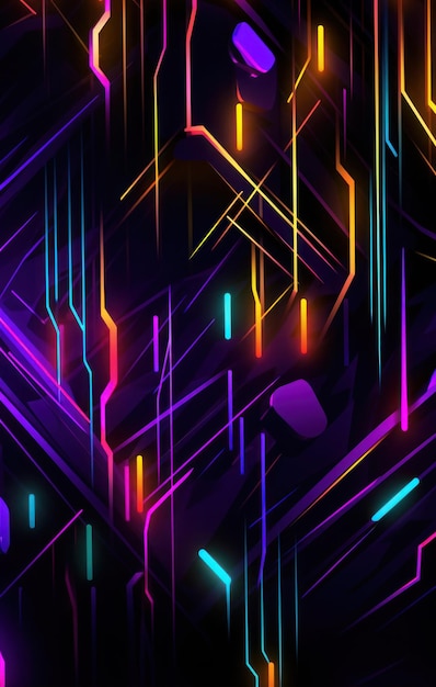 A colorful background with a neon design and the word neon on it.