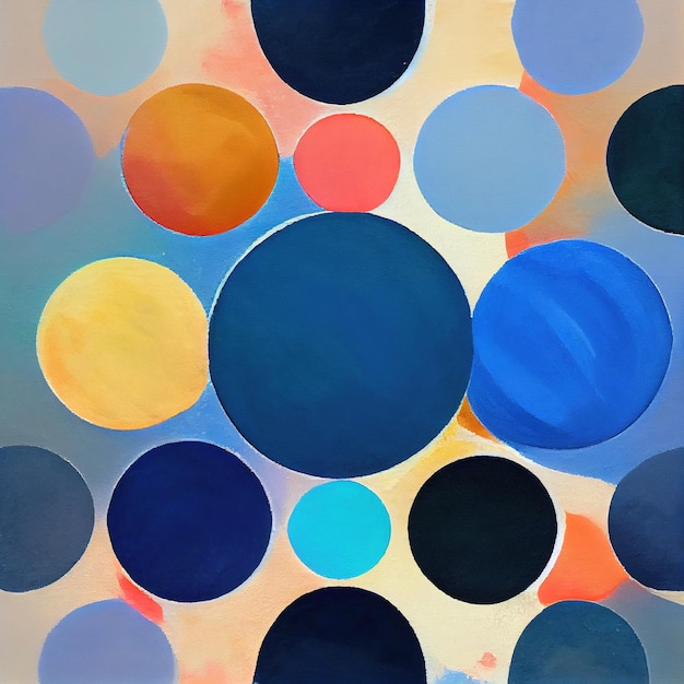 Colorful background with painted circles