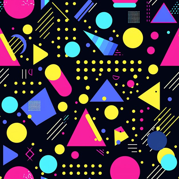 Photo a colorful background with a pattern of different shapes and shapes
