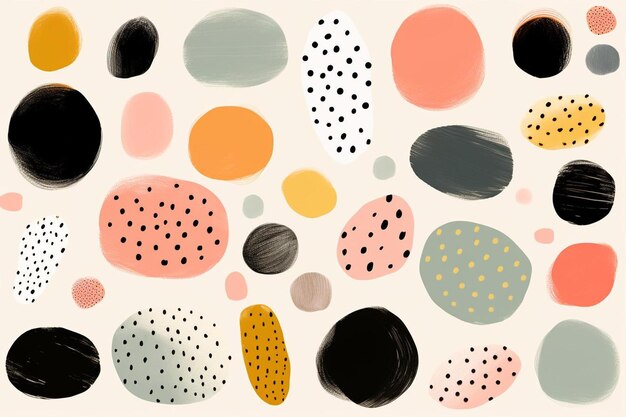 a colorful background with a pattern of dots and dots.