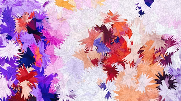 A colorful background with a pattern of feathers