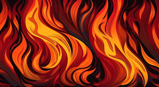 Photo a colorful background with a pattern of flames.