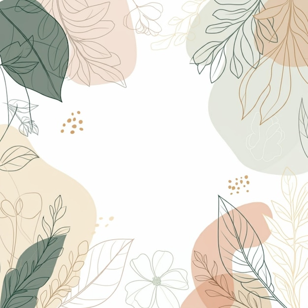 a colorful background with a pattern of flowers and leaves
