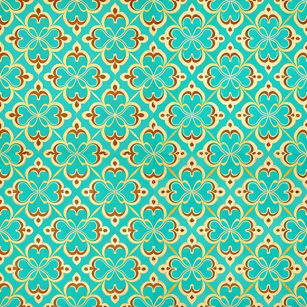 A colorful background with a pattern of flowers and leaves.