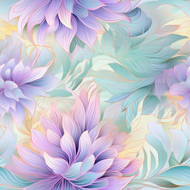 A colorful background with a pattern of flowers