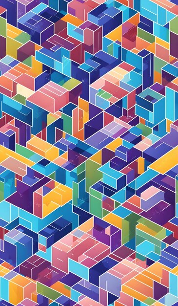 A colorful background with a pattern of geometric art