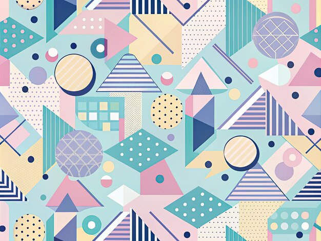 Photo a colorful background with a pattern of geometric shapes and triangles