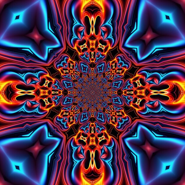 Photo a colorful background with a pattern of a mandala.
