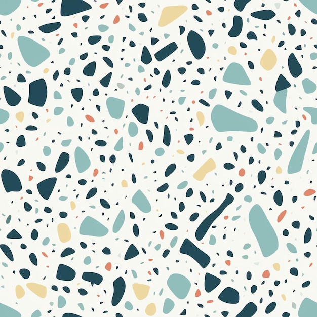 A colorful background with a pattern of rocks and the word confetti.
