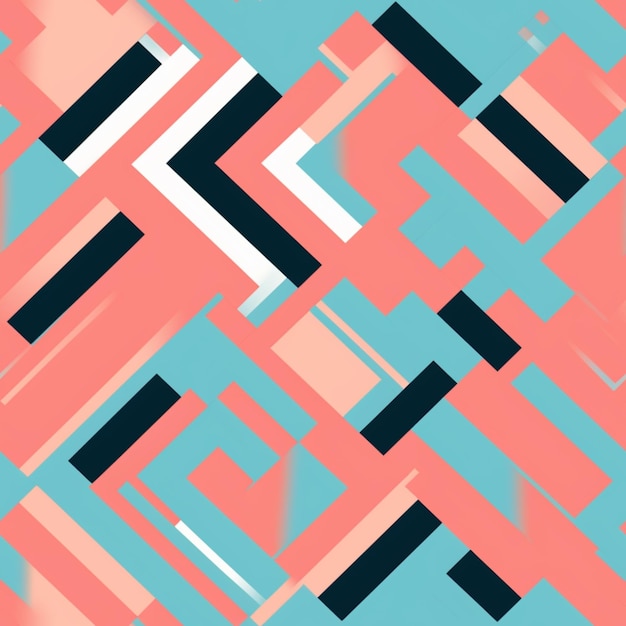 A colorful background with a pattern of squares and letters.
