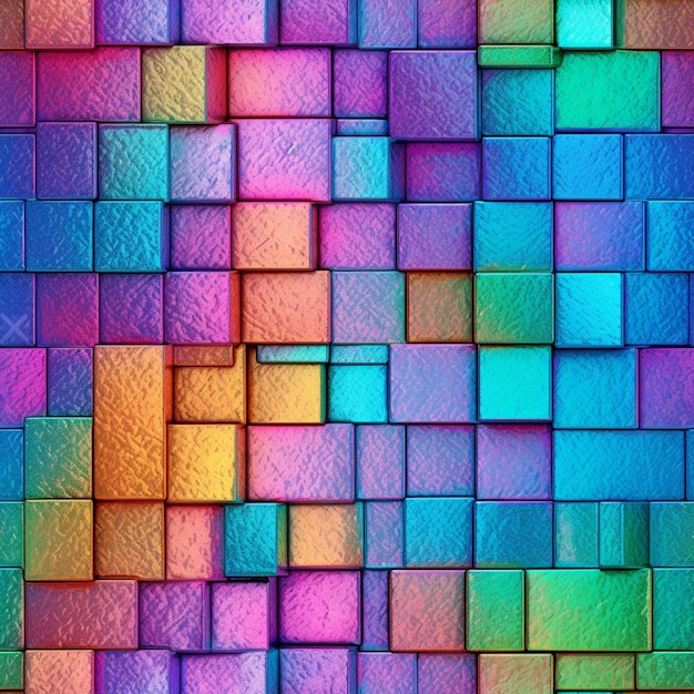 A colorful background with a pattern of squares and the word x on it.