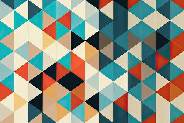 A colorful background with a pattern of triangles