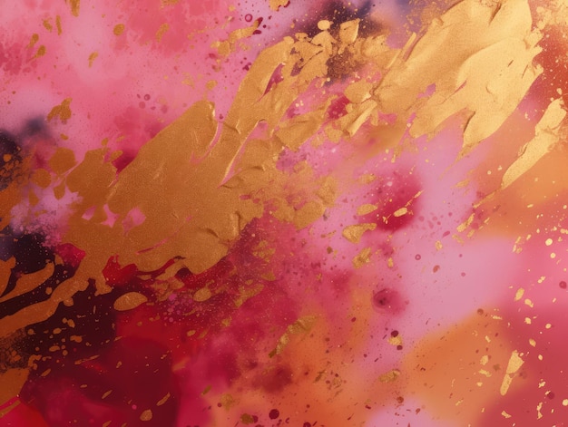 A colorful background with a pink and gold generative ai