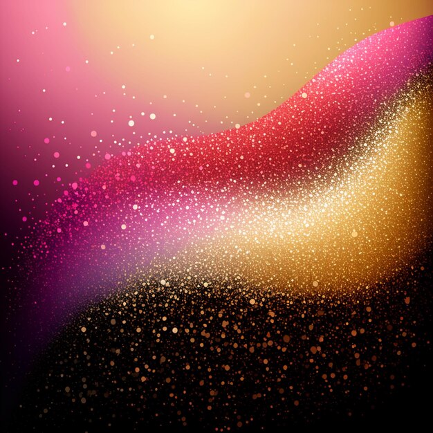 A colorful background with a pink and gold glittery background.