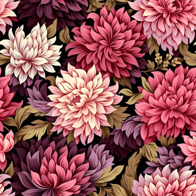 a colorful background with pink and purple flowers.