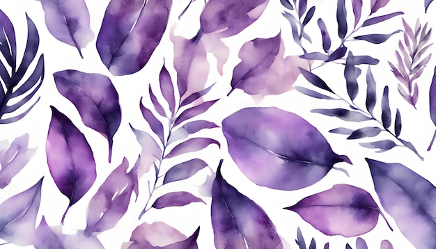 Photo a colorful background with purple leaves and purple leaves