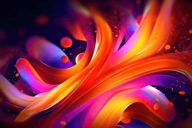 A colorful background with a purple and orange fire design.