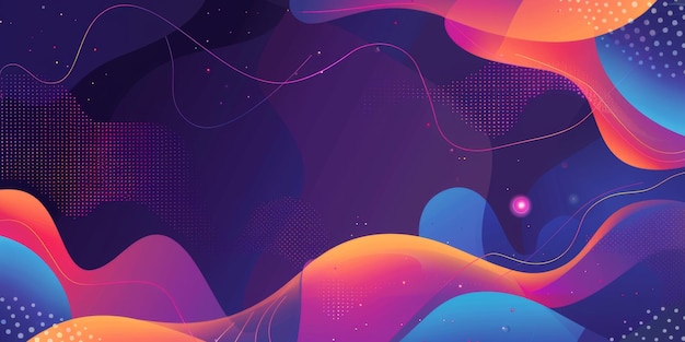 A colorful background with a purple and orange swirl stock background