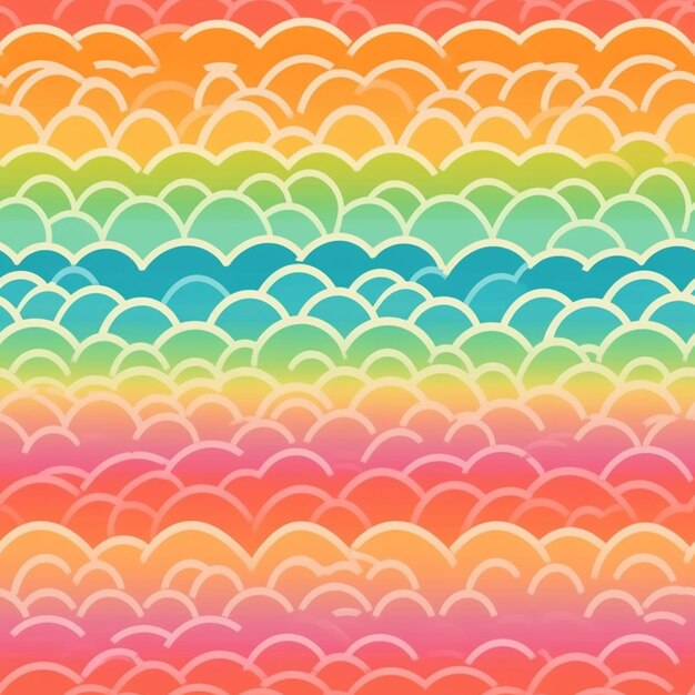 A colorful background with a rainbow colored wave pattern generative ai